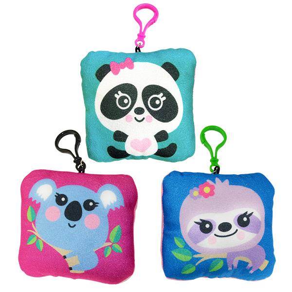 Cute Critter Stuffed Backpack Clips (Bag of 12 Pieces)