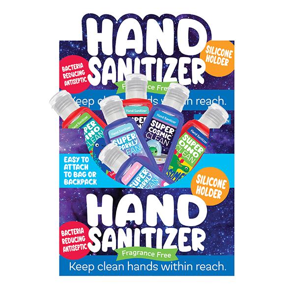 Fun Assorted 1oz. Hand Sanitizer in Silicone Holders (Box of 12 Pieces)