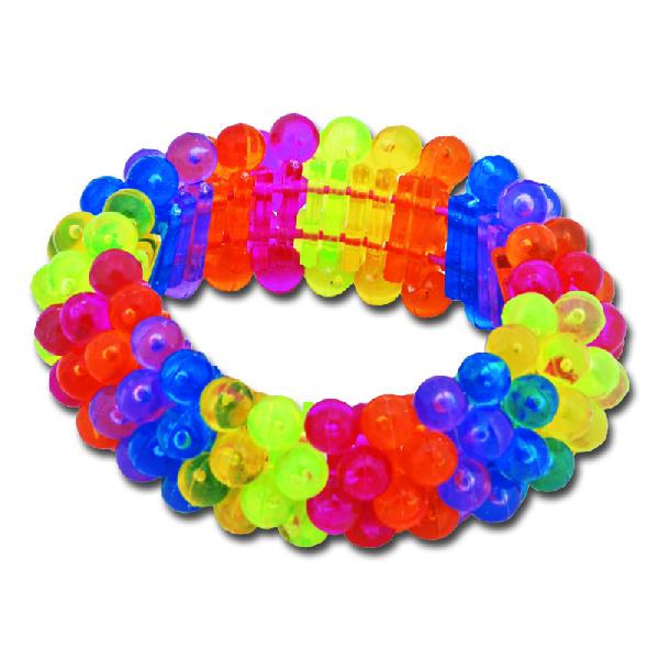 Plastic Rainbow Bracelets (12 ct) - Sku BTS-NA 3640