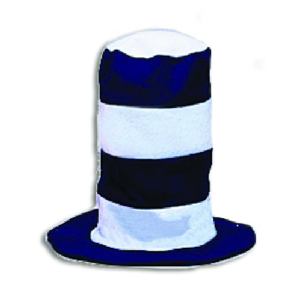 Blue & White Stove Pipe Hat - Sku BTS-NB 4162/A