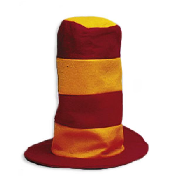 Red and Gold Stove Pipe Hat - Sku BTS-NB 4162/D