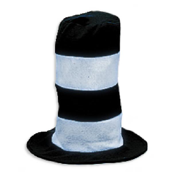 Black & White Stove Pipe Hat - Sku BTS-NB 4162/F