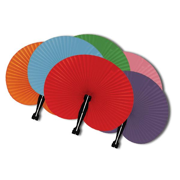 Colorful Paper Fans (12ct) - Sku BTS-NB 8439