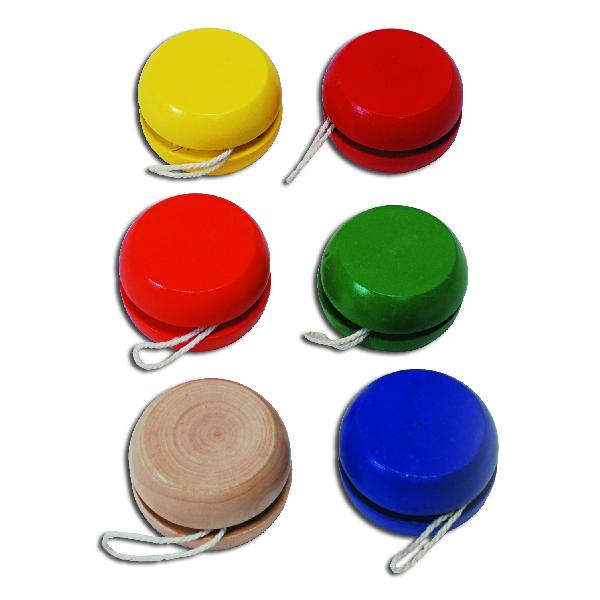 Bright Colored Wooden Yo-Yos - Bag of 12. Save with our discount toys and  novelties. Ships in one business day from Indiana warehouse.