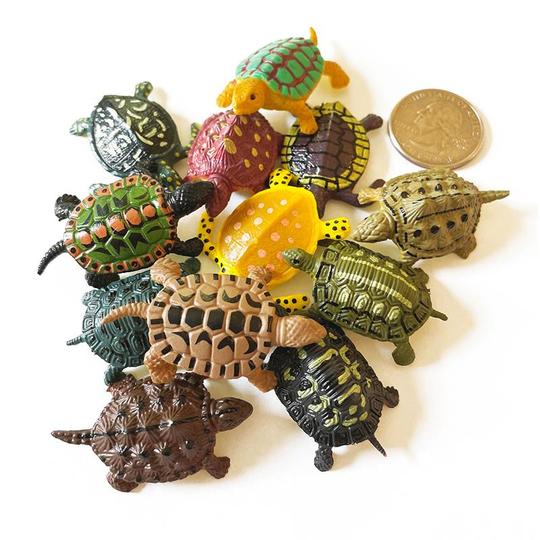 Lot set of 9 NEW Different mini tiny turtles tortoises;detailed